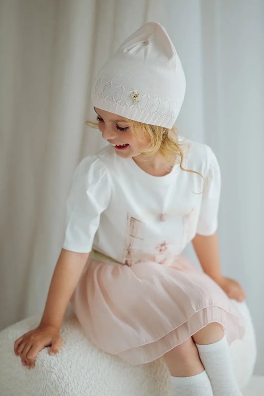 Jamiks czapka dziecięca z wiskozy TINTARELLA TINTARELLA.N.g.JWI023.G różowy