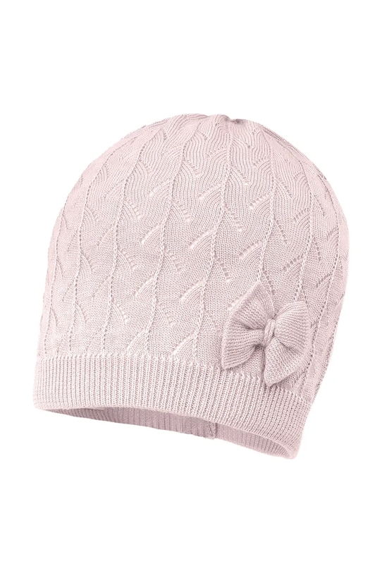 Jamiks czapka beanie dziecięca z wiskozy YVONNE różowy YVONNE.ba.Na.g.JWI011.G