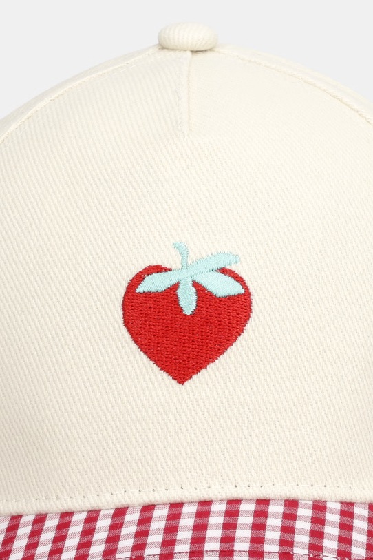 United Colors of Benetton czapka z daszkiem dziecięca bawełniana 60BPRA005.P.Stagionale beżowy SS26