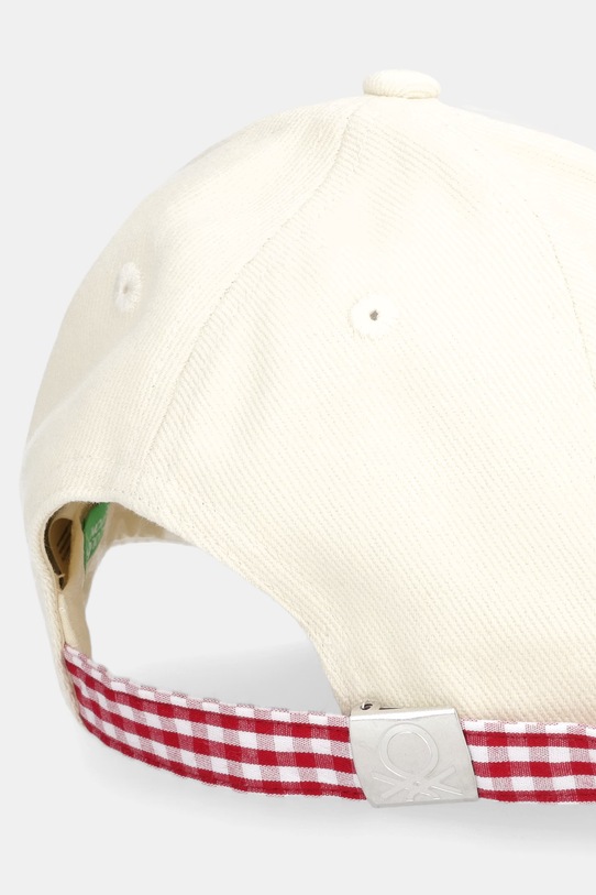 Dziewczynka United Colors of Benetton czapka z daszkiem dziecięca bawełniana 60BPRA005.P.Stagionale beżowy