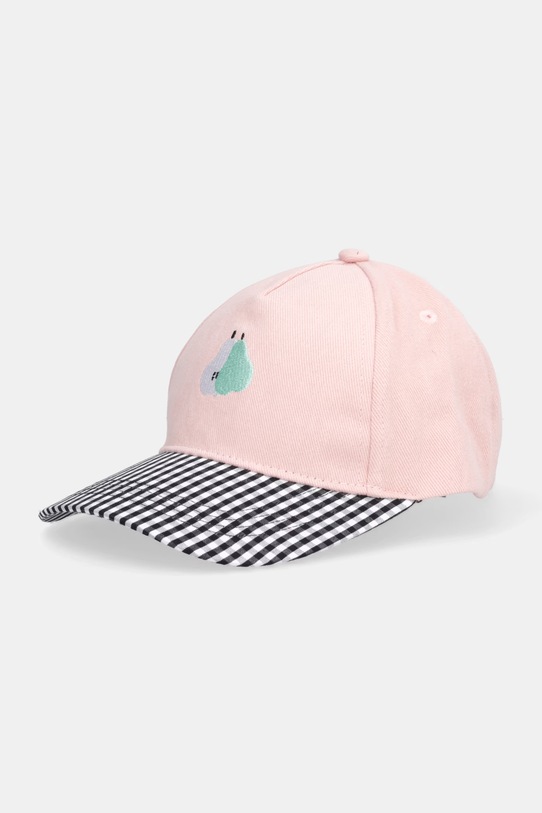 United Colors of Benetton czapka z daszkiem dziecięca bawełniana różowy 60BPRA005.P.Stagionale