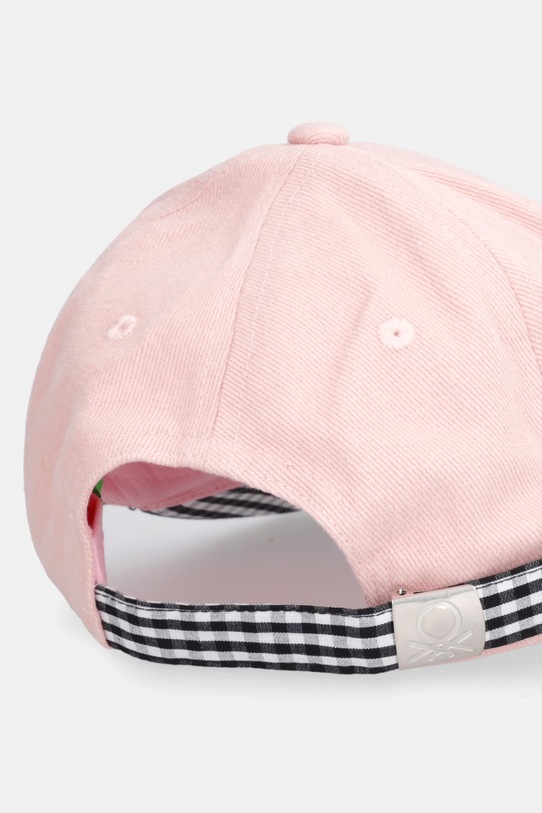 Dziewczynka United Colors of Benetton czapka z daszkiem dziecięca bawełniana 60BPRA005.P.Stagionale różowy