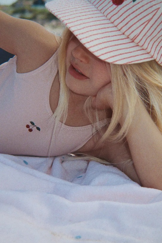 Konges Sløjd siltes sapka gyerek pamut ELLIE BOW CAP GOTS KS105343.PPY2