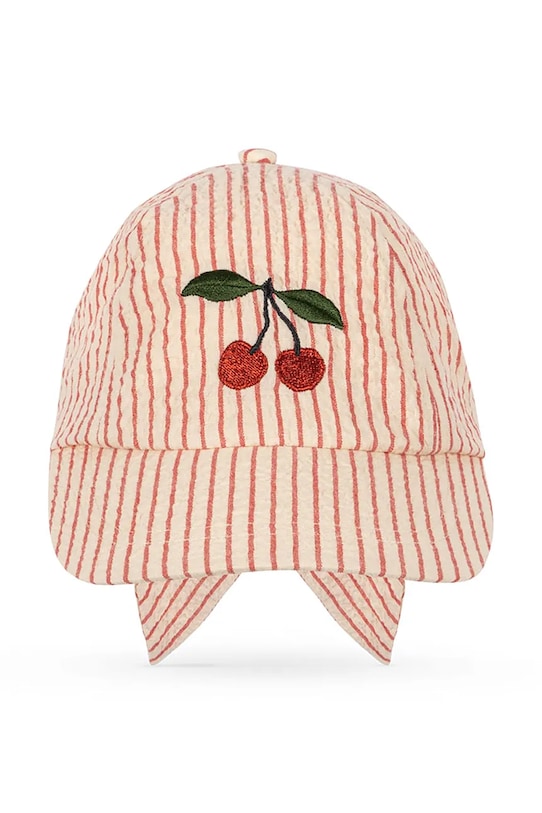 Lány Konges Sløjd siltes sapka gyerek pamut ELLIE BOW CAP GOTS KS105343.PPY2 bézs