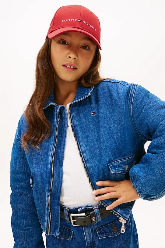 Tommy Hilfiger pamut baseball sapka aplikációval piros KA0KA00032.PPY2