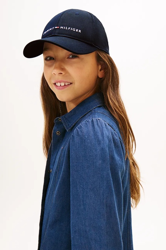 Tommy Hilfiger czapka z daszkiem bawełniana KA0KA00032.PPY2 granatowy