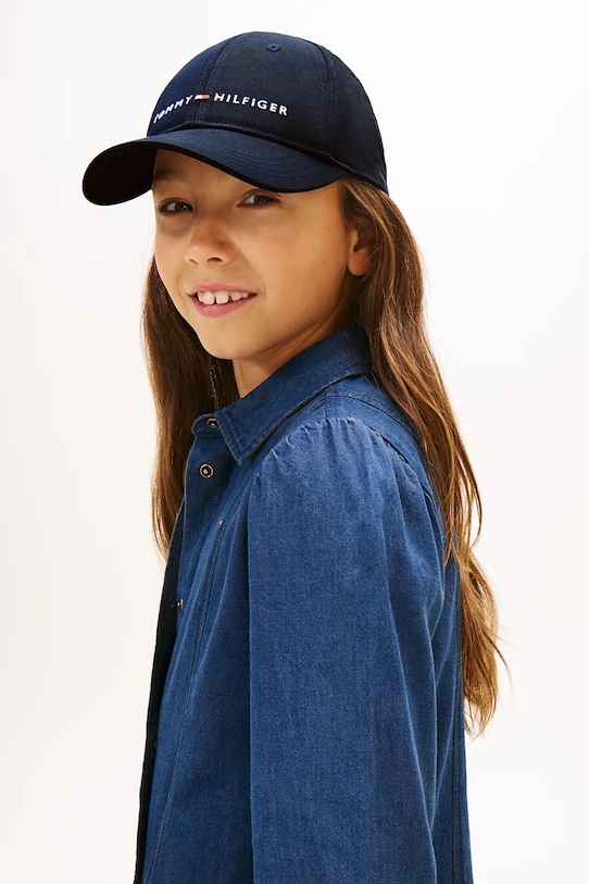 Tommy Hilfiger czapka z daszkiem bawełniana KA0KA00032.PPY2 granatowy