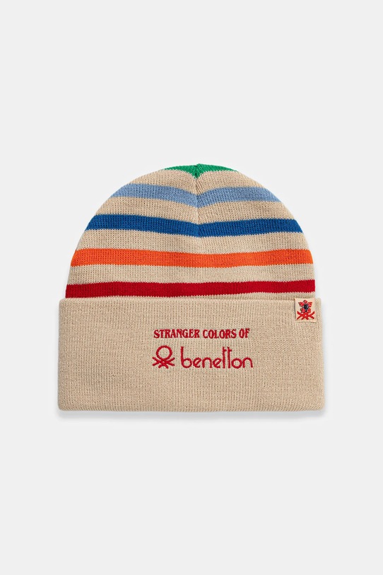 United Colors of Benetton czapka dziecięca pozostałe beżowy 6JKXCA02S.G.Seasonal