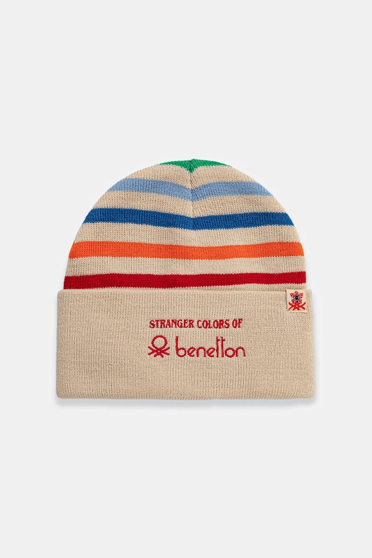 United Colors of Benetton czapka dziecięca pozostałe beżowy 6JKXCA02S.G.Seasonal