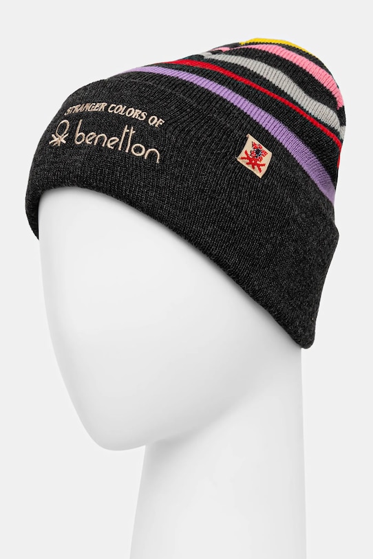 United Colors of Benetton czapka dziecięca 6JKXCA02S.G.Seasonal czarny SS26