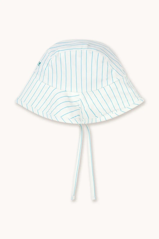Tinycottons kapelusz dziecięcy CYAN FINE STRIPES BUCKET HAT SS26.454 biały SS26