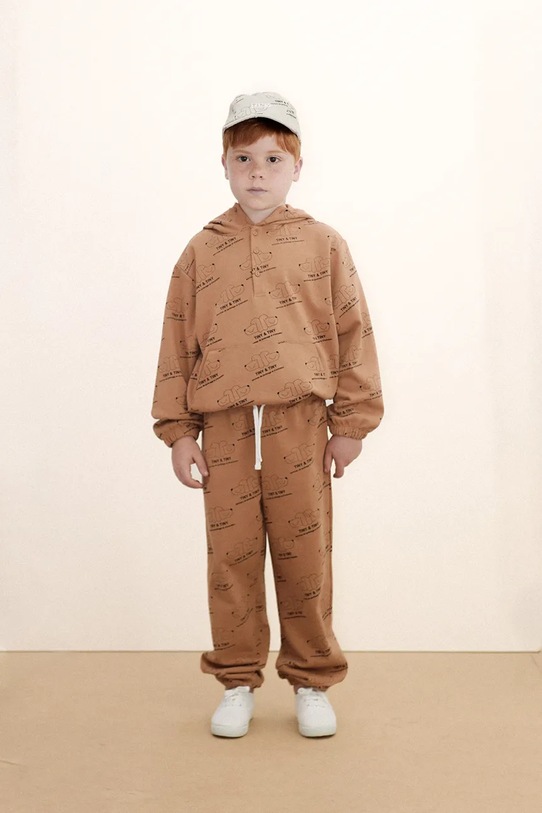 Tinycottons czapka z daszkiem dziecięca TINY & TINY CAP beżowy SS26.498