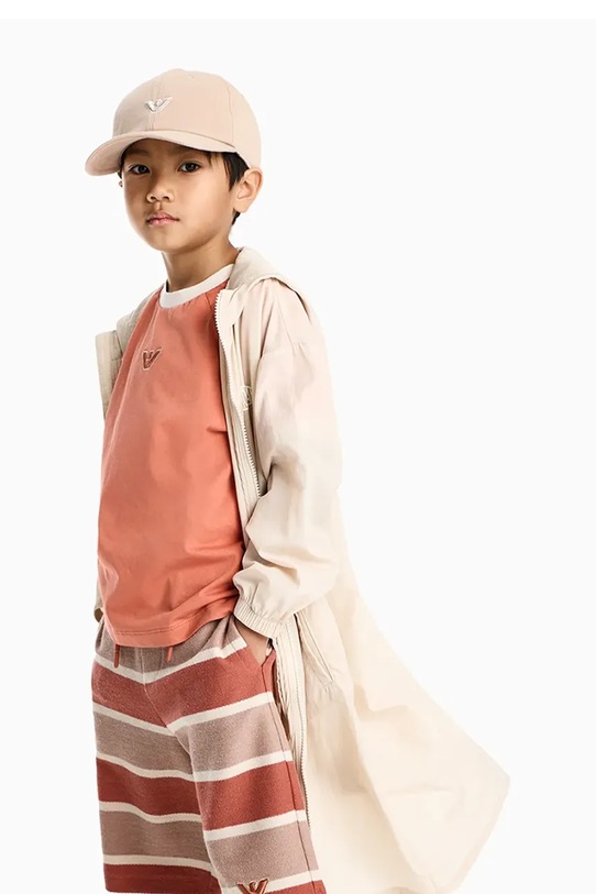 Emporio Armani șapcă din bumbac pentru copii EB001149.AF15795 bej