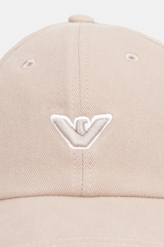 Emporio Armani czapka z daszkiem bawełniana dziecięca EB001149.AF15795 beżowy SS26