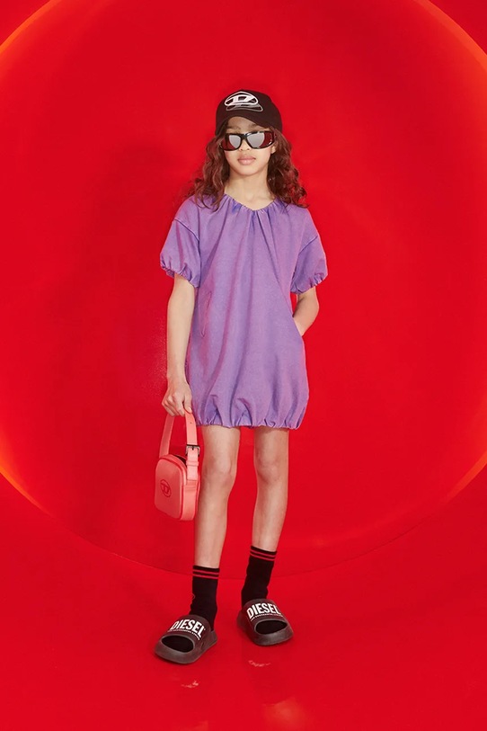 Diesel czapka z daszkiem bawełniana dziecięca FUPIR HAT J02708.KXA77 czarny