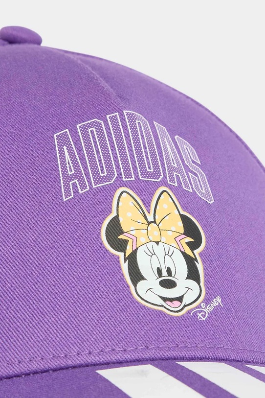 Παιδικό βαμβακερό καπέλο μπέιζμπολ adidas Performance DISNEY KA9888 μωβ SS26