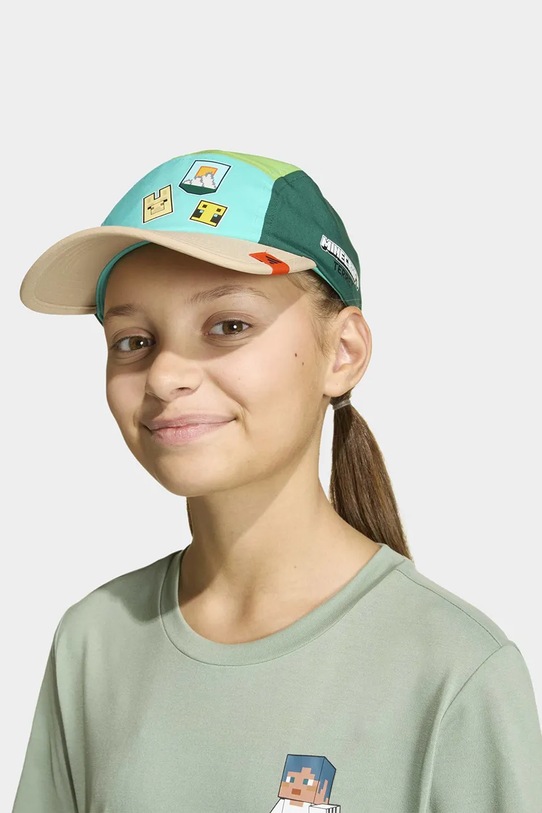 adidas Performance czapka z daszkiem dziecięca MINECRAFT pozostałe zielony KC9492