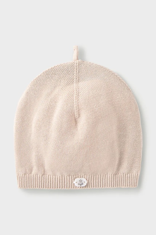 Mayoral Newborn czapka bawełniana dziecięca bawełna beżowy 9064.1F.Newborn.PPY2