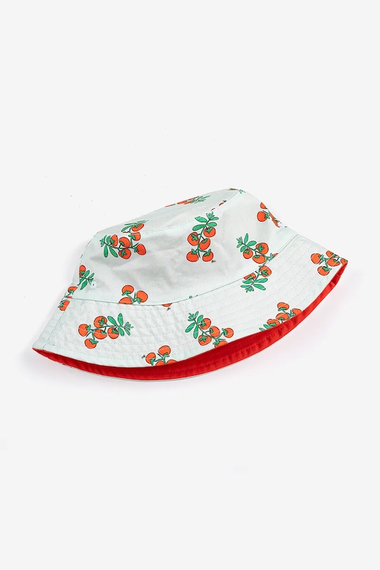 Bobo Choses kapelusz dwustronny bawełniany dziecięcy Juicy Tomatoes wzorzyste niebieski 126AH010