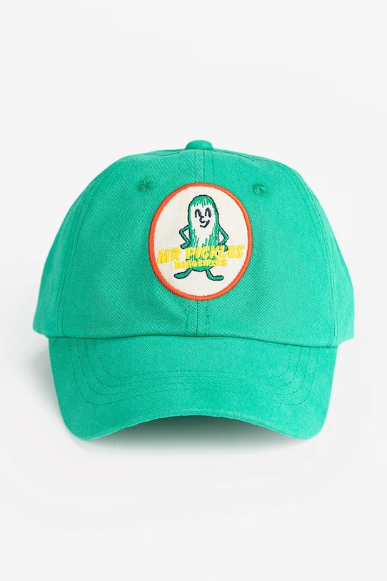 Bobo Choses czapka z daszkiem bawełniana dziecięca Mr Pickles 126AI014 zielony SS26