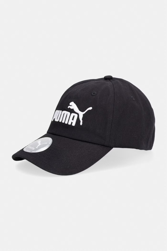 Puma czapka z daszkiem dziecięca bawełniana ESS NO.1 LOGO czarny 26853
