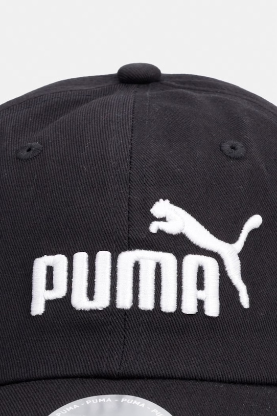 Puma czapka z daszkiem dziecięca bawełniana ESS NO.1 LOGO 26853 czarny SS26