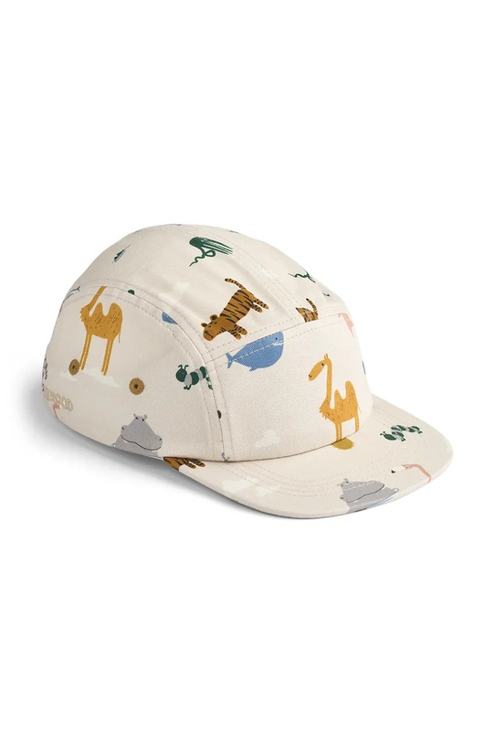 Дитяча бавовняна кепка Liewood Rory Printed Cap аплікація бежевий LW17559.PPY2