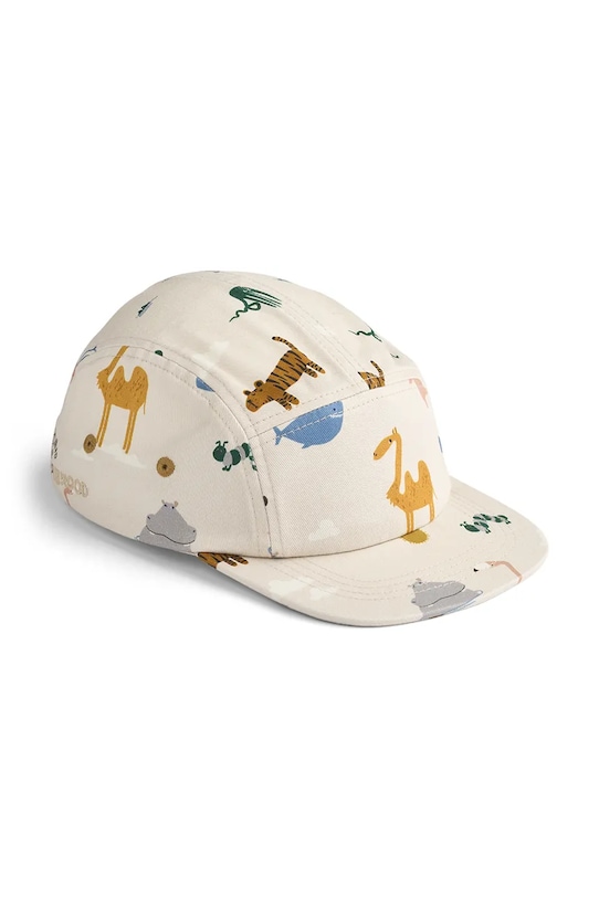 Дитяча бавовняна кепка Liewood Rory Printed Cap аплікація бежевий LW17559.PPY2