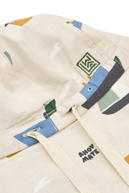 Chłopiec Liewood czapka z daszkiem bawełniana dziecięca Gorm Reversible Sun Hat With Ears LW17698.PPY2 beżowy