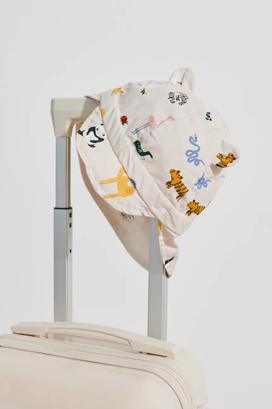 Liewood czapka z daszkiem bawełniana dziecięca Gorm Reversible Sun Hat With Ears beżowy LW17698.PPY2