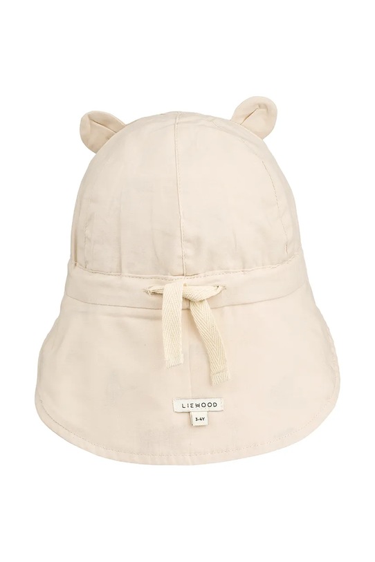 Liewood czapka z daszkiem bawełniana dziecięca Gorm Reversible Sun Hat With Ears LW17698.PPY2 beżowy SS26