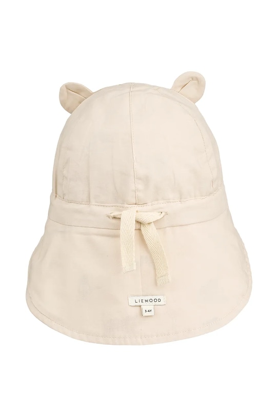 Otroška bombažna bejzbolska kapa Liewood Gorm Reversible Sun Hat With Ears LW17698.PPY2 bež SS26