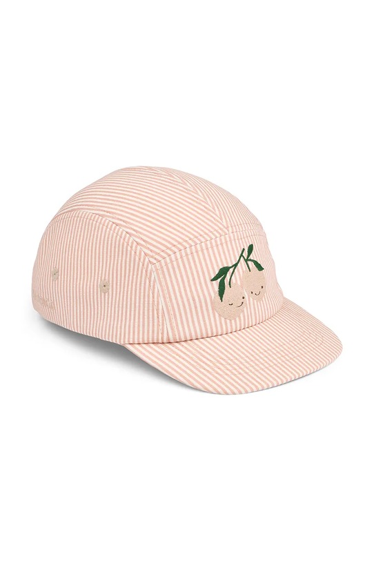 Liewood czapka z daszkiem bawełniana dziecięca Rory Seersucker Cap wzorzyste pomarańczowy LW20733.PPY2