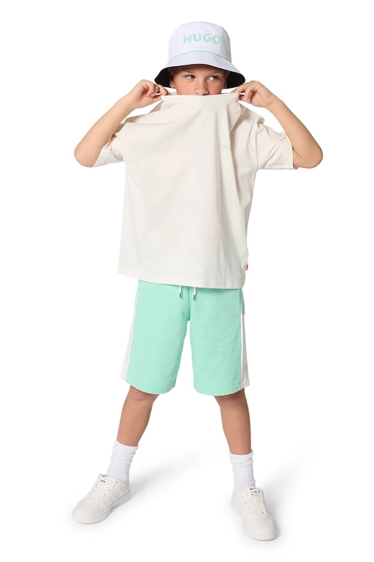Αναστρέψιμο βαμβακερό παιδικό καπέλο HUGO G01165.52.56