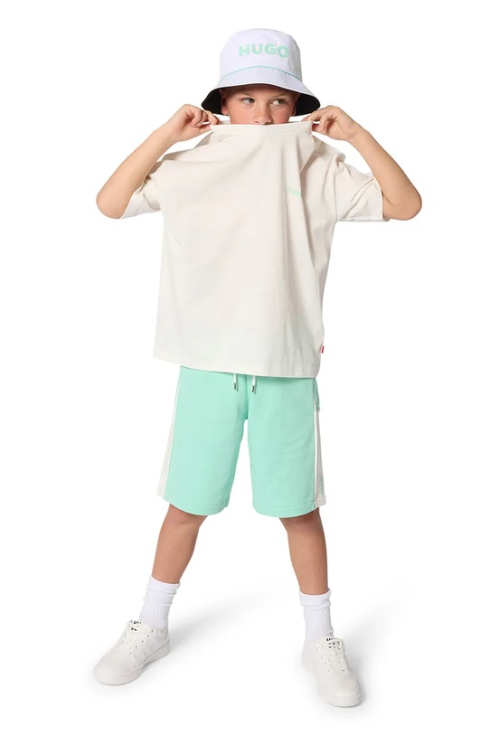 HUGO cappello a doppia faccia in cotone per bambini G01165.58