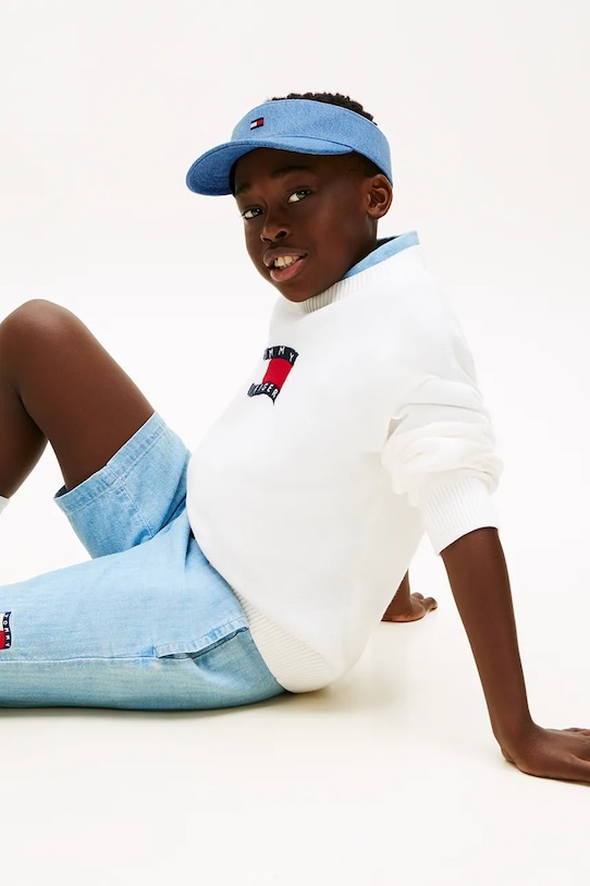 Tommy Hilfiger čiapka detská bavlnená KA0KA00045.PPY2 modrá