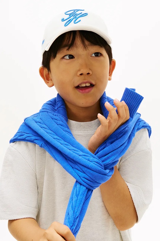 Tommy Hilfiger kapa sa šiltom za djecu pamučna bež KA0KA00047.PPY2