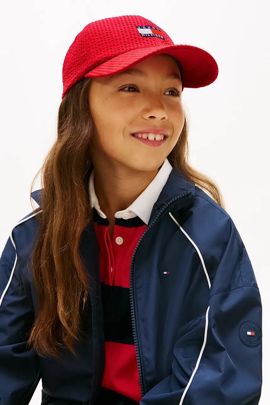 Tommy Hilfiger čiapka so šiltom detská červená KA0KA00049.PPY2