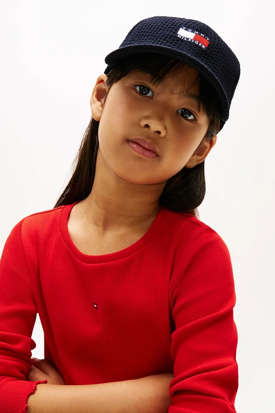 Tommy Hilfiger шапка с козирка за деца тъмносин KA0KA00049.PPY2