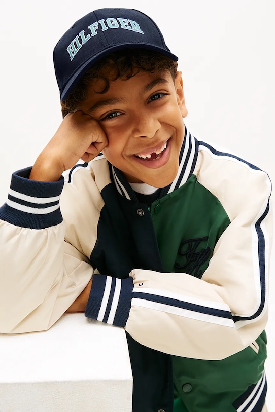 Tommy Hilfiger kšiltovka dětská bavlněná námořnická modř KA0KA00050.PPY2