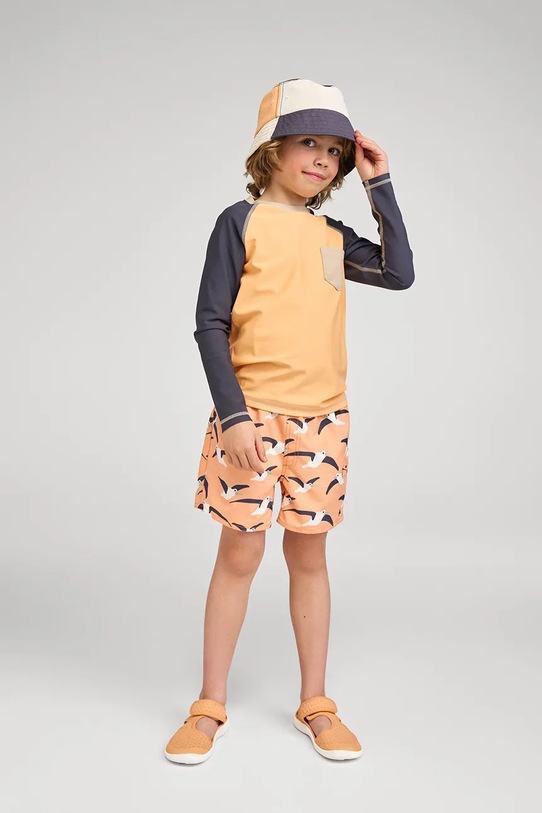 Reima bucket hat dziecięcy bawełniany Siimaa beżowy 5300153B.PPY2