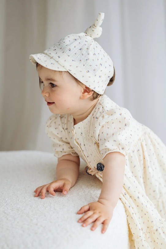 Chłopiec Jamiks dziecięca bawełniana czapka z daszkiem BRIZI BRIZI.o.Nak.gl.JLI105.K beżowy