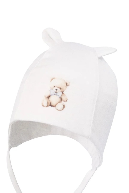 Jamiks czapka niemowlęca bawełniana BUBUVA biały BUBUVA.Nak.glo.JWI058.K