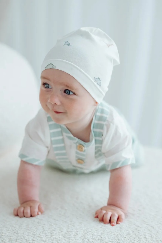 Jamiks czapka dziecięca bawełniana JOMO biały JOMO.Nakr.glow.JWI111.K