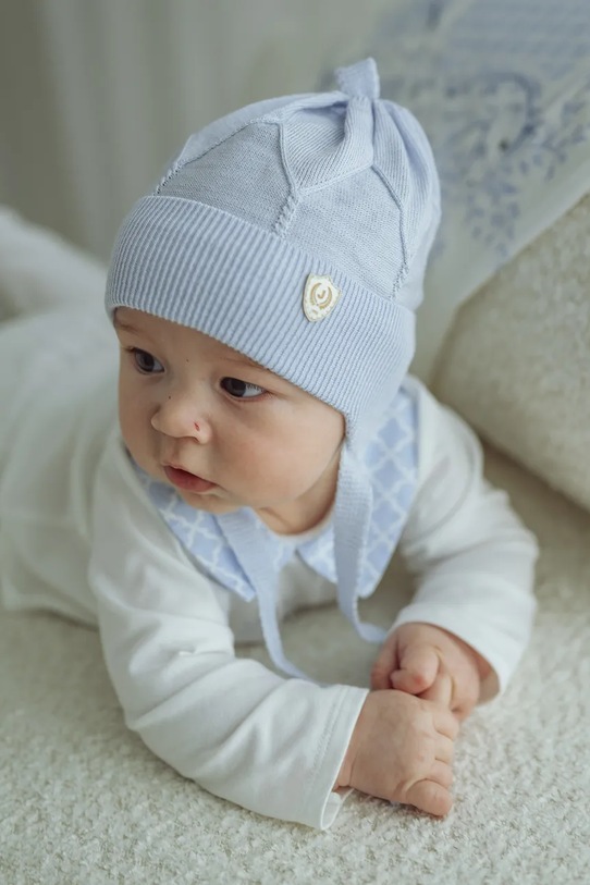 Jamiks czapka dziecięca z wiskozy LUNETTA niebieski LUNETTA.b.N.gl.JWI030.K