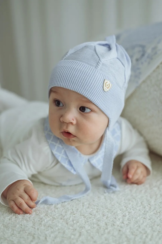 Jamiks czapka dziecięca z wiskozy LUNETTA niebieski LUNETTA.b.N.gl.JWI030.K