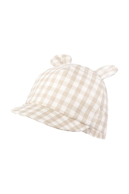 Jamiks czapka z daszkiem dziecięca lniana MARTIN MARTIN.Nakr.gl.JLI086.K beżowy SS26