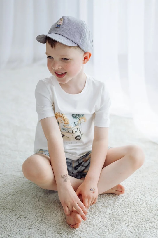 Jamiks czapka z daszkiem dziecięca bawełniana TESORINO TESORINO.Na.gl.JLI087.K szary