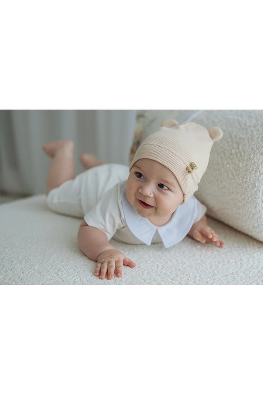 Chłopiec Jamiks czapka dziecięca bawełniana TRAMO TRAMO.Nak.glow.JWI044.K brązowy