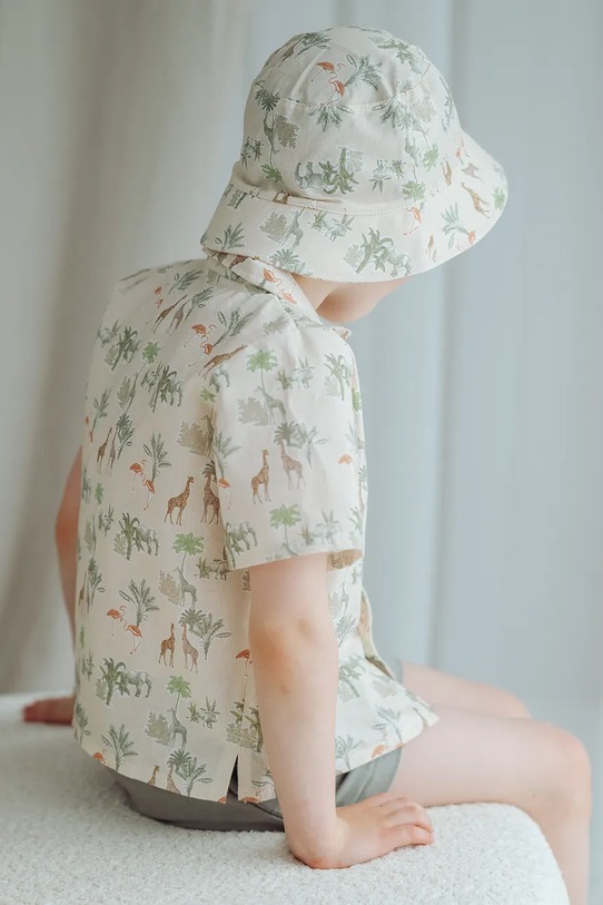 Jamiks kapelusz dziecięcy bawełniany TULE beżowy TULE.Nakr.glow.JLI046.K